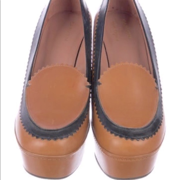Carven × Robert Clergerie platform wedges brown & black leather - Picture 2 of 9